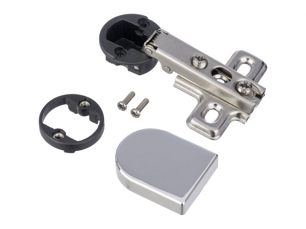 Петля накладна для скла Slide-on GIFF d=26 Н=0 нікель