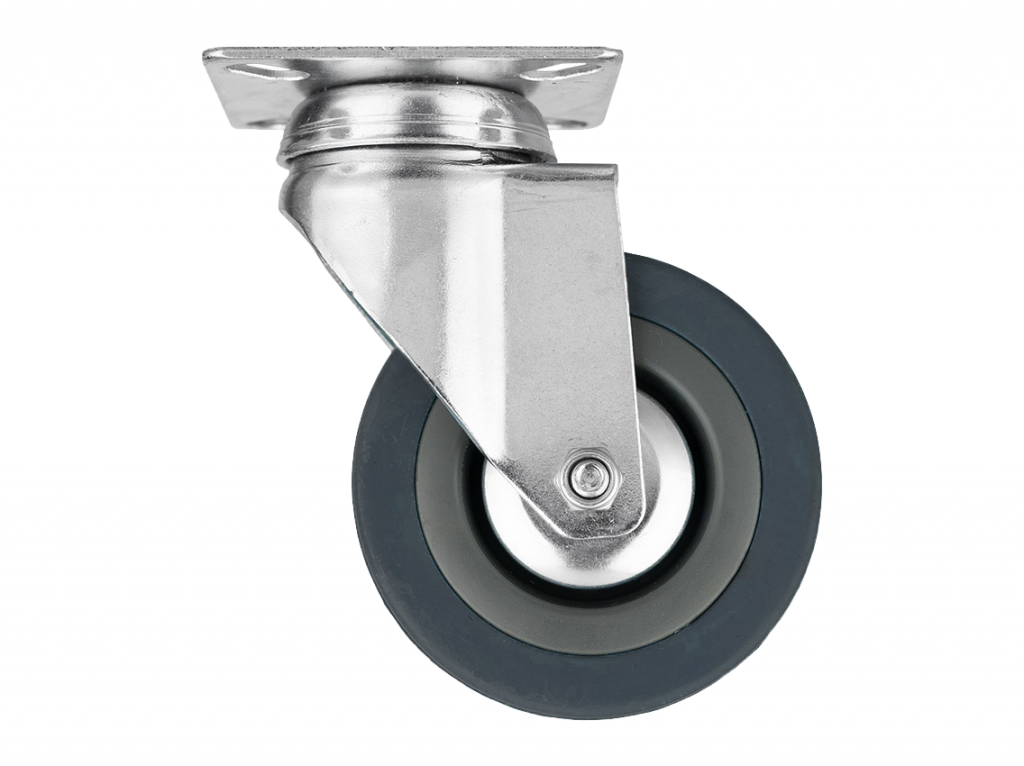 Ролик с площадкой резиновый GIFF Industry d=72 серый