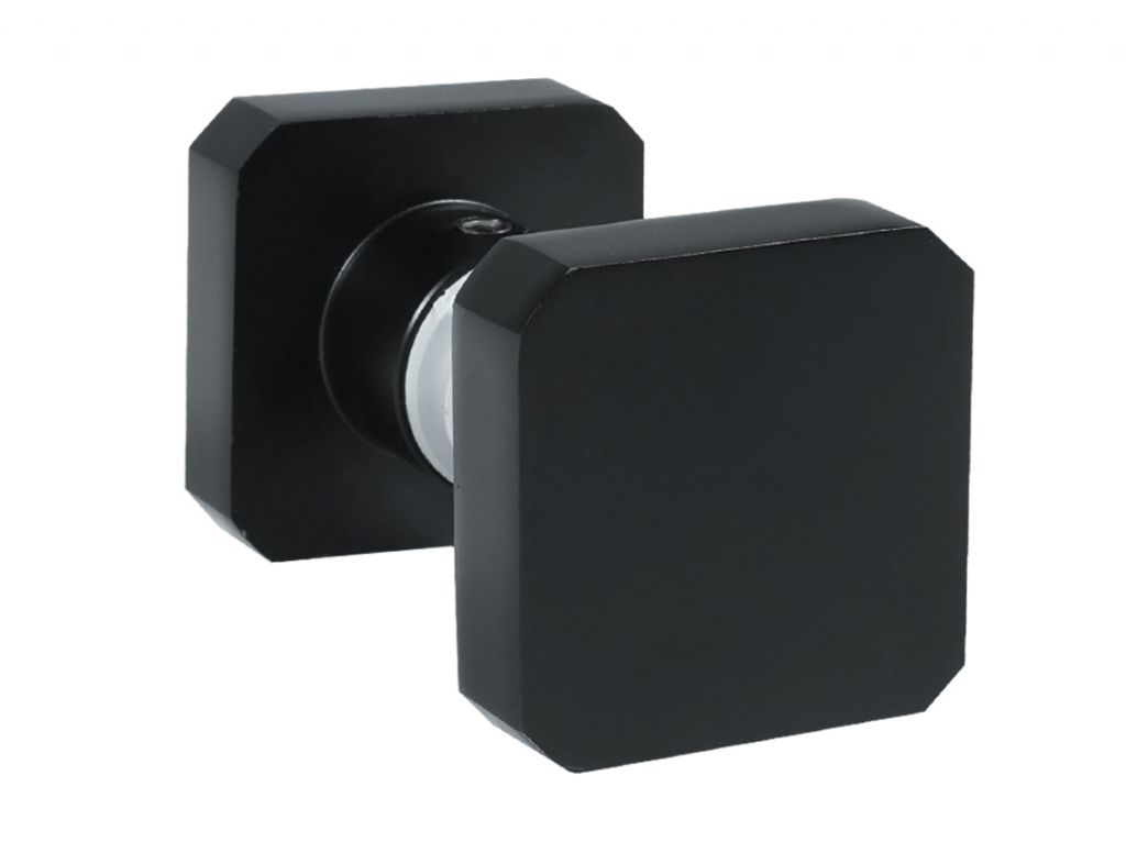 Ручка-кноб квадратна GIFF Glass чорний матовий