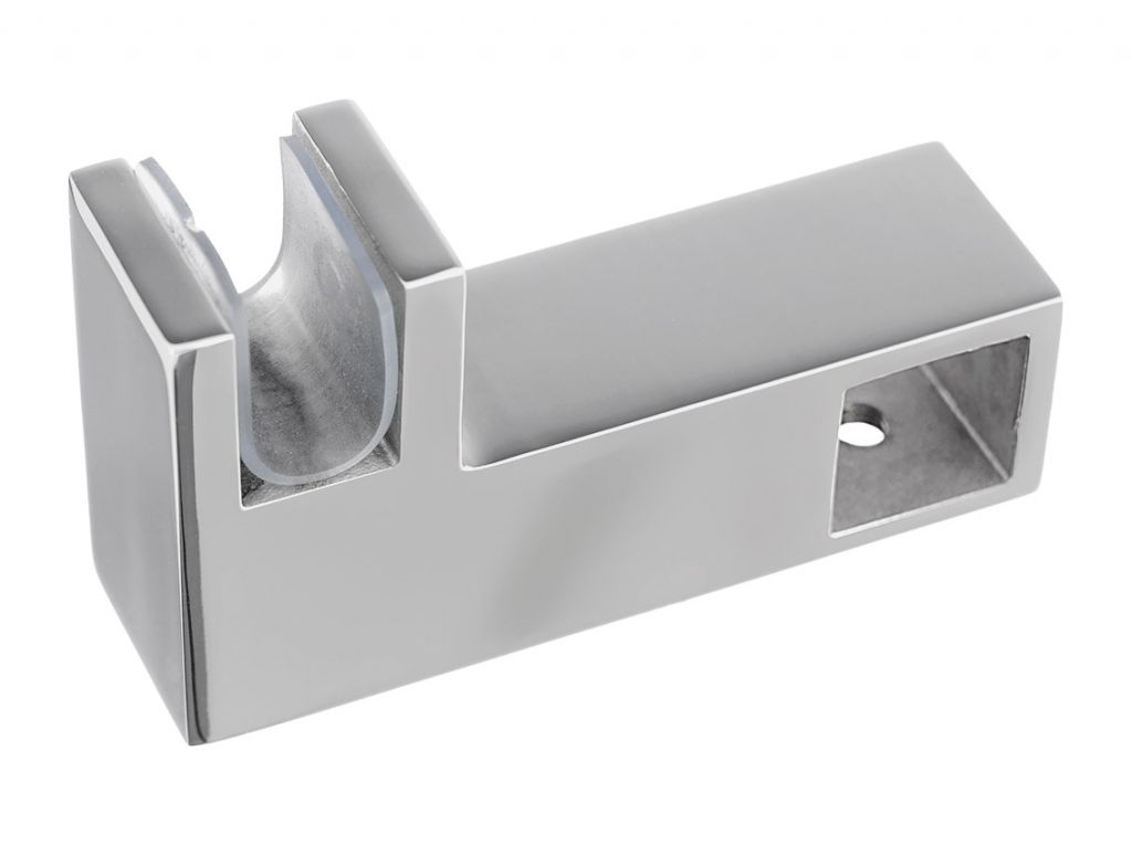 Соединитель стекло-труба 15х15 мм угловой GIFF полированный хром