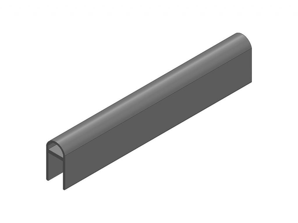 Ущільнювач 90° 8 мм скло-скло-стіна GIFF 212 L=2500 мм чорний непрозорий