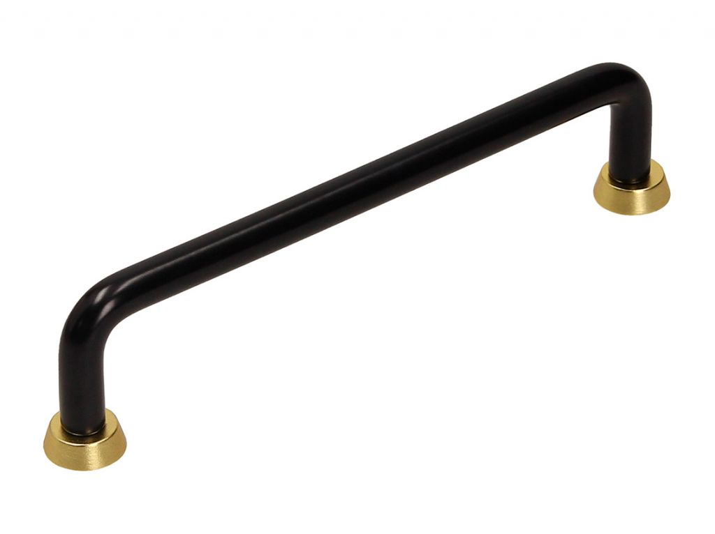 Ручка скоба Gamet US18-128-L31-G33 черный/матовое золото