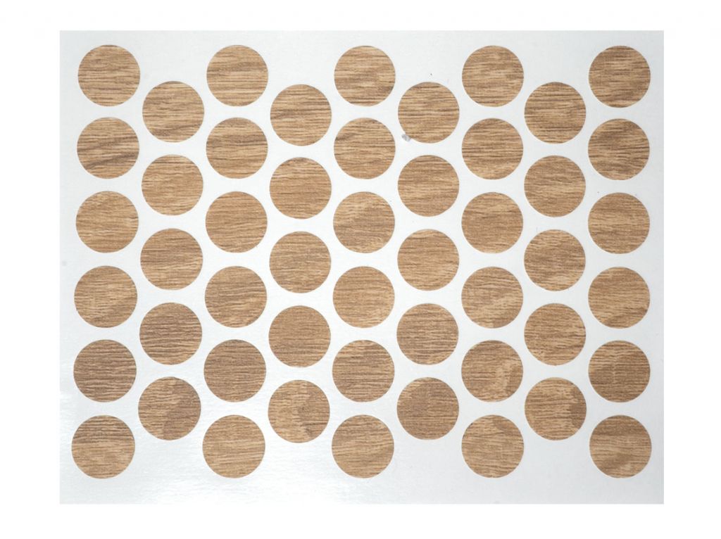 Заглушка на конфірмат самоклеюча Weiss d=14 дуб сонома (50 шт) (4763)