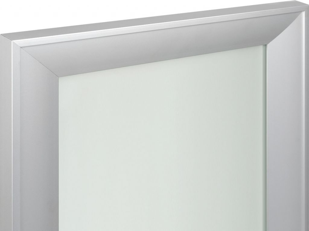 Фасад рамочный алюминиевый из профиля Е3 анодированный Сатин зеркало 4 мм 716х396