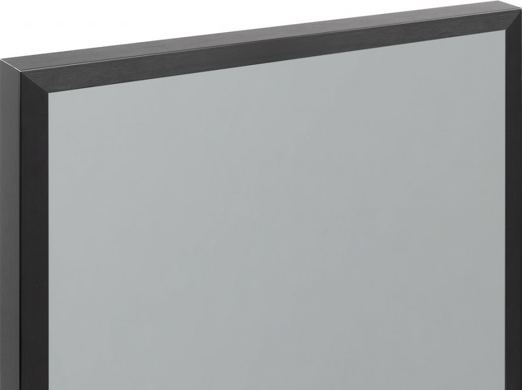 Фасад рамочный алюминиевый из профиля Е4 черный браш зеркало графит 4 мм 716х396