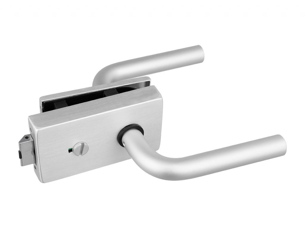 Замок DG-3 с нажимной ручкой и притвором GIFF Glass