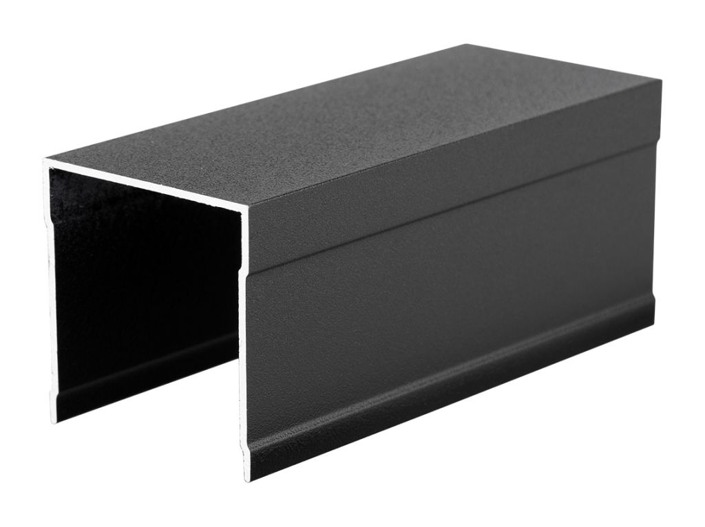 Профіль направляючий верхній однинарний SLIDER L=5000 чорний матовий