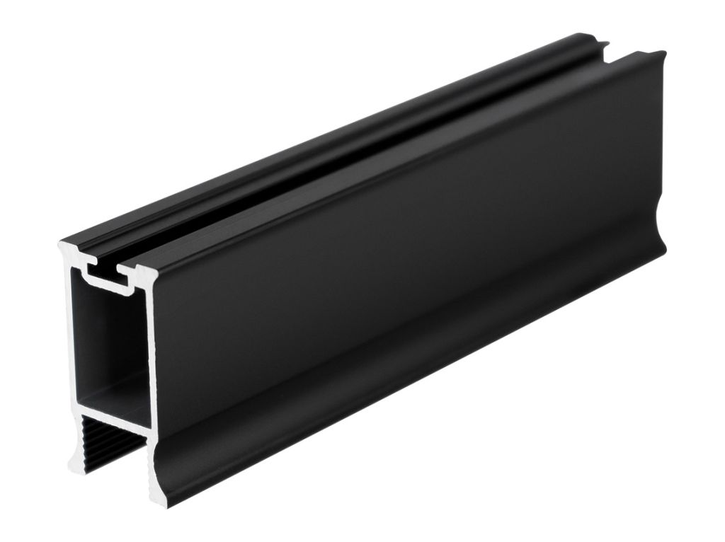 Профіль вертикальний закритий з пазом під щітку Slider LINE L=5300 чорний