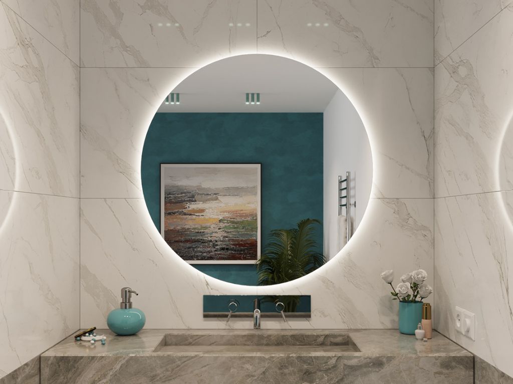 Декоративне дзеркало з фоновим підсвічуванням R11 800*800 мм