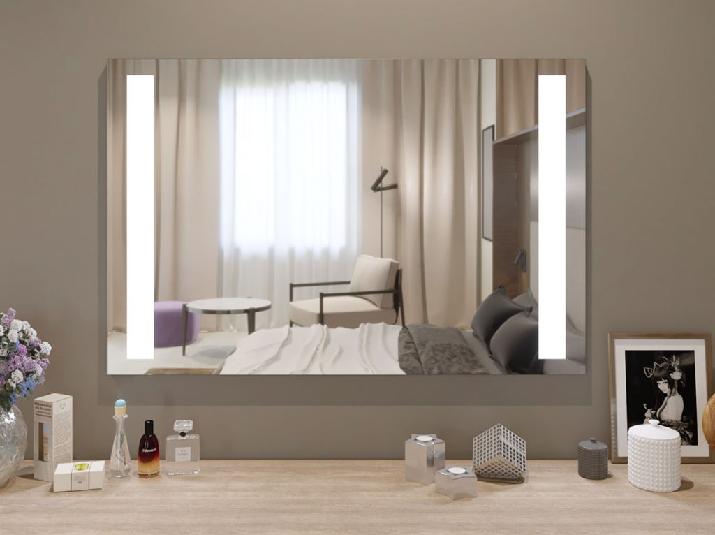 Декоративне дзеркало з підсвічуванням S5 горизонтальне 900*1000 мм