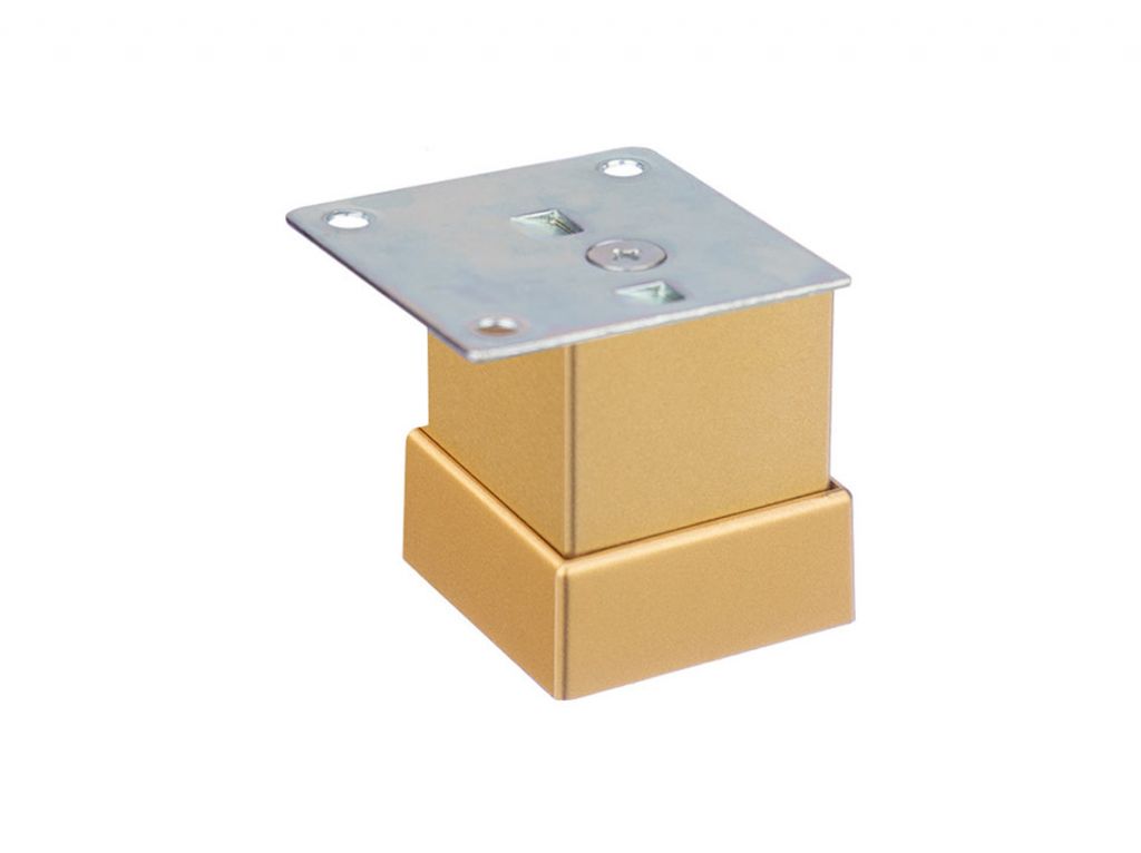 Опора регульована квадратна Ozkardesler 40*40 Н=50 золото матове