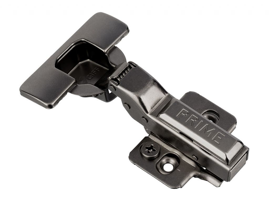 Петля напівнакладна з дотягувачем Clip-on 3D GIFF PRIME d=35 H=0 чорний нікель