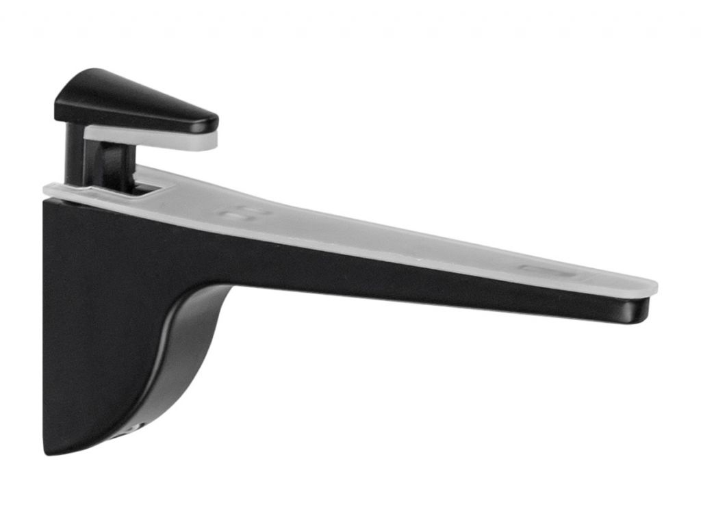 Крепление для стеклянной полки GIFF Ibis L=130 H=65 черный