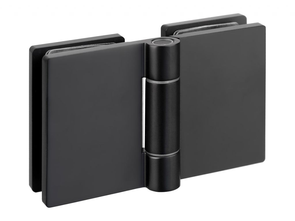 Петля LIVORNO скло-скло GIFF Glass Premio чорний матовий