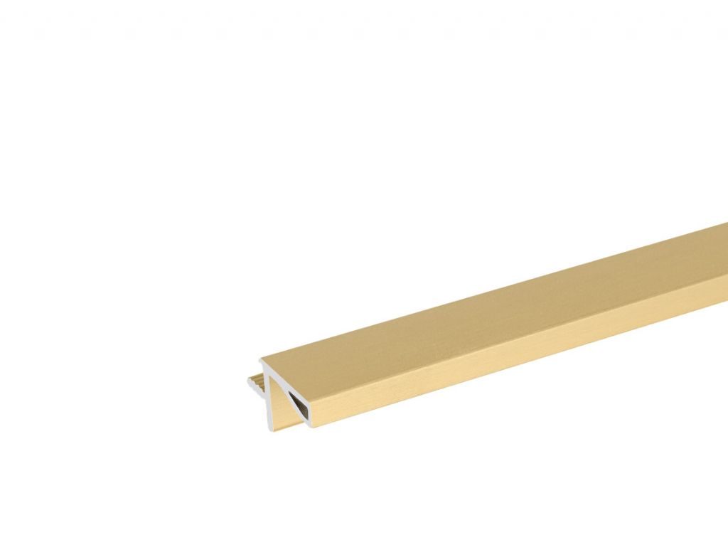 Профиль Gola L-образный в верхний модуль Volpato для ДСП 18 мм L=4200 матовое золото (80/G29)