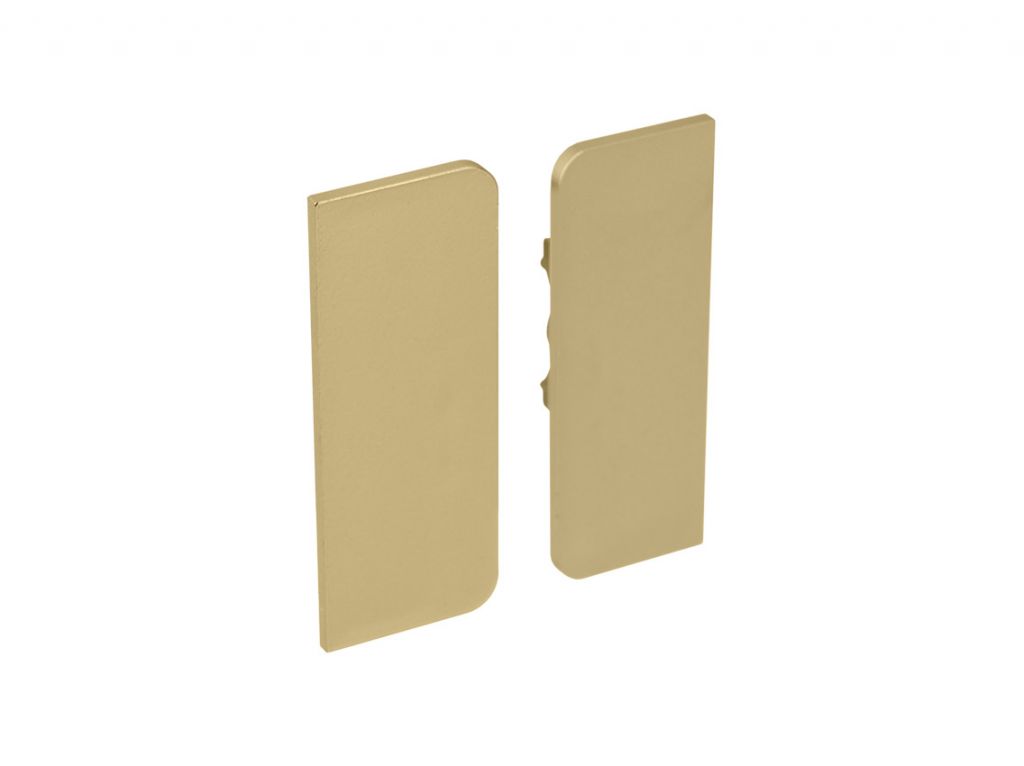 Заглушка закрытая внешняя к С-образному профилю Gola Volpato Clap`n`FIT матовое золото (пара)