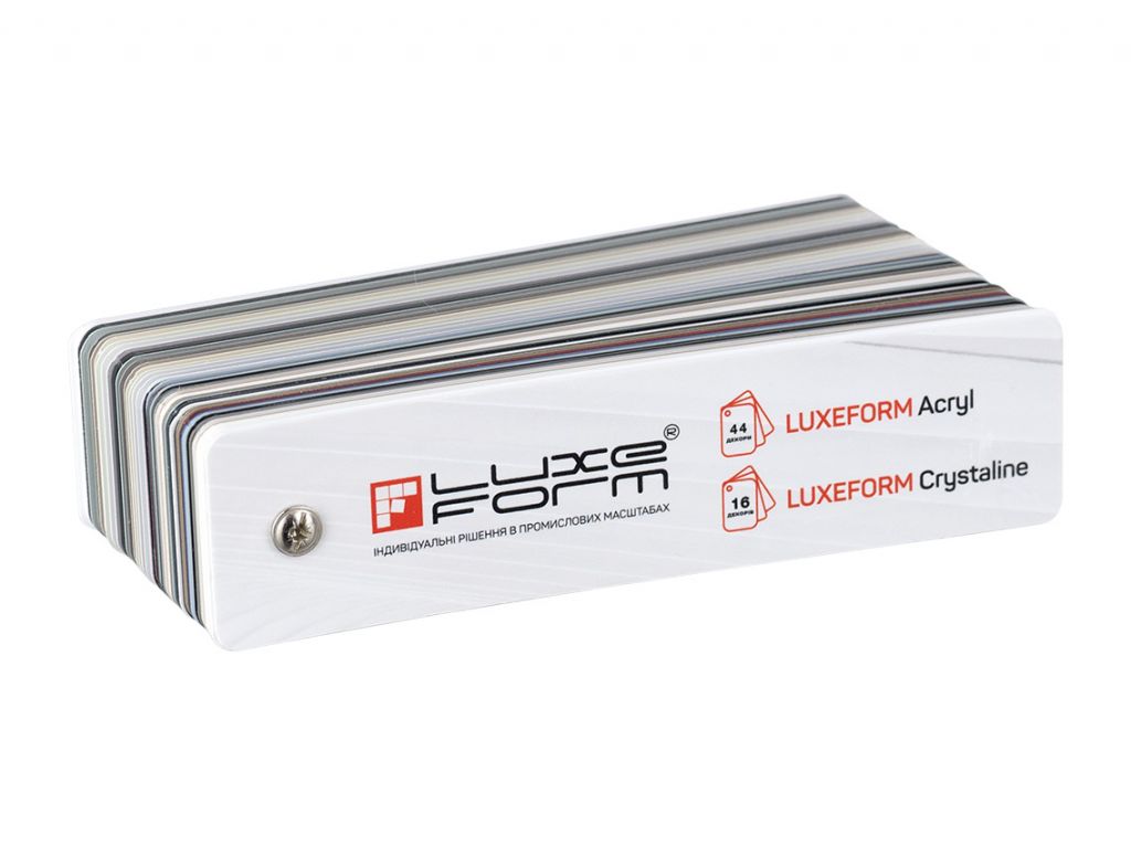 Основний каталог декорів LuxeForm Acryl та Crystaline 160х40 (62 декору)
