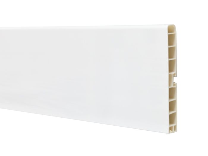 Уценка. Планка цокольная Volpato L=4000 H=100 белый глянец