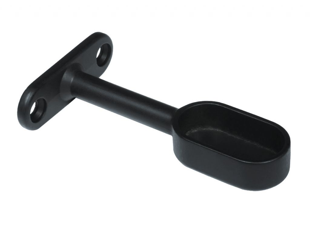 Тримач овал-труби закритий чорний