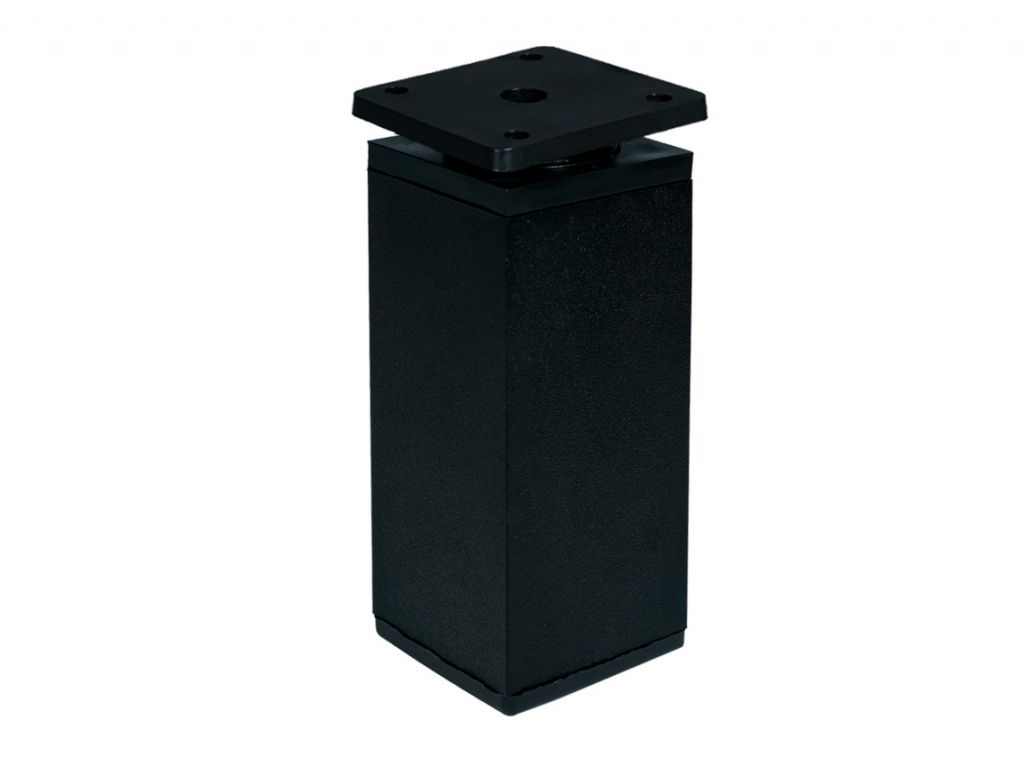 Опора регулируемая квадратная GIFF NA02-U Н=100 черный матовый