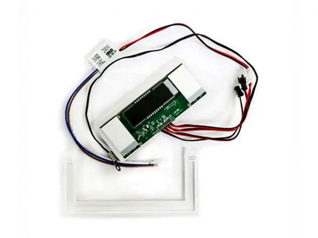 Вимикач сенсорний з димером для дзеркала LB-086 2 клавіші, з підігрівом, LED дисплей 12-24V 65W IP44 з індикатором