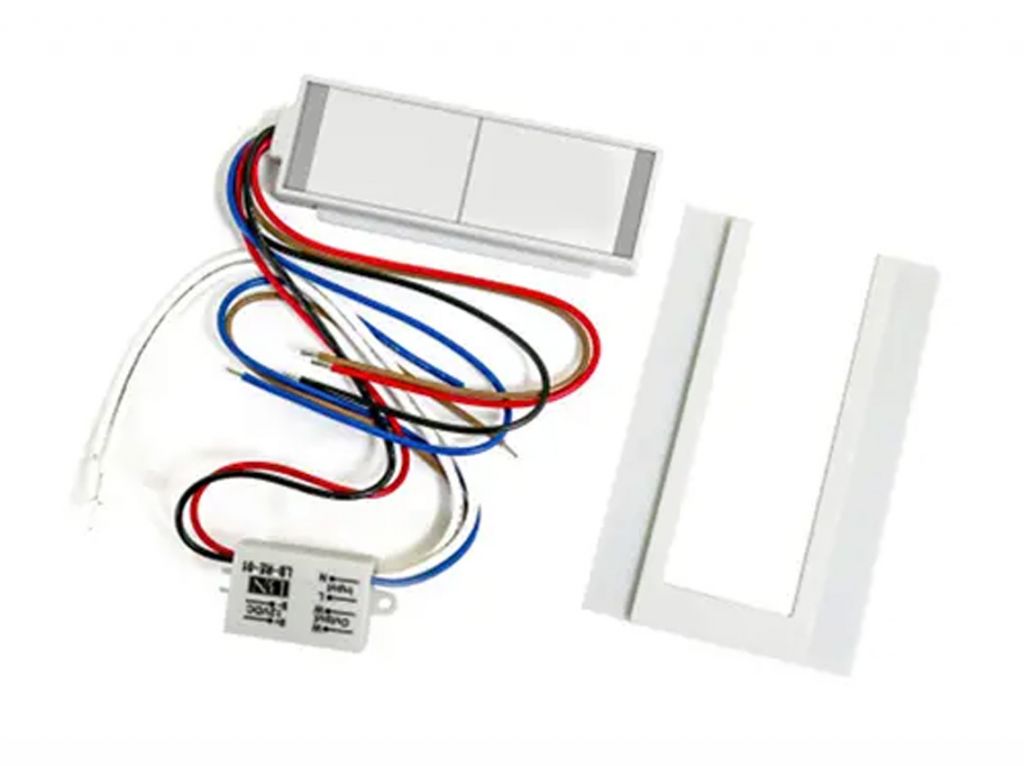 Выключатель диммируемый сенсорный для зеркала LB-05 2 клавиши, с подогревом 12-24V 65W IP44 с индикатором