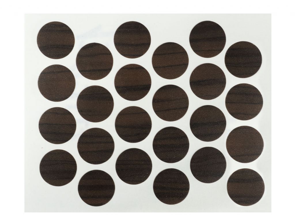 Заглушка минификса самоклеющаяся Weiss d=20 орех латинский (24 шт) (2620)