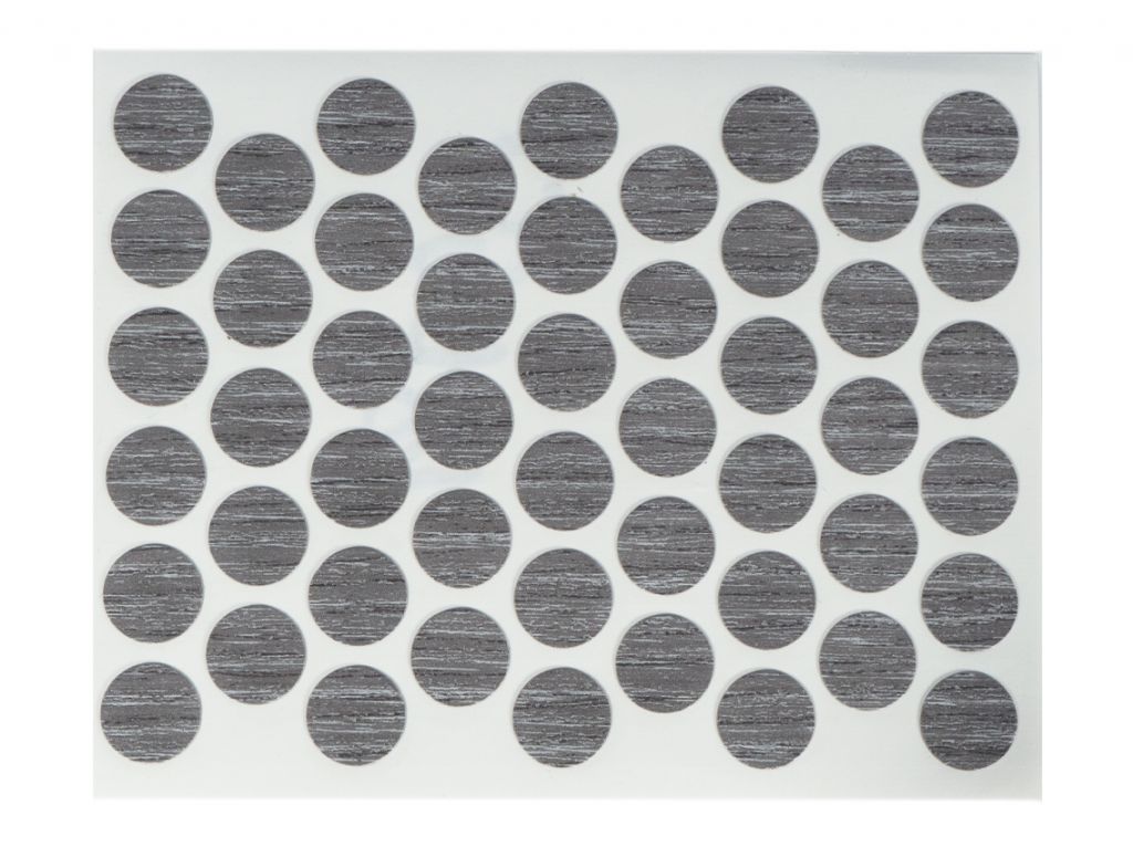 Заглушка конфірмату самоклеюча Weiss d=14 дуб сіро-коричневий (50шт) (1313)