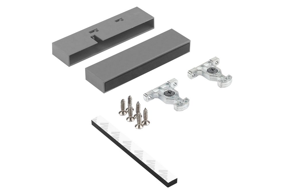 Кріплення передньої панелі GIFF PRIME FlatBox 3D H=84 (комплект 2 шт) графіт