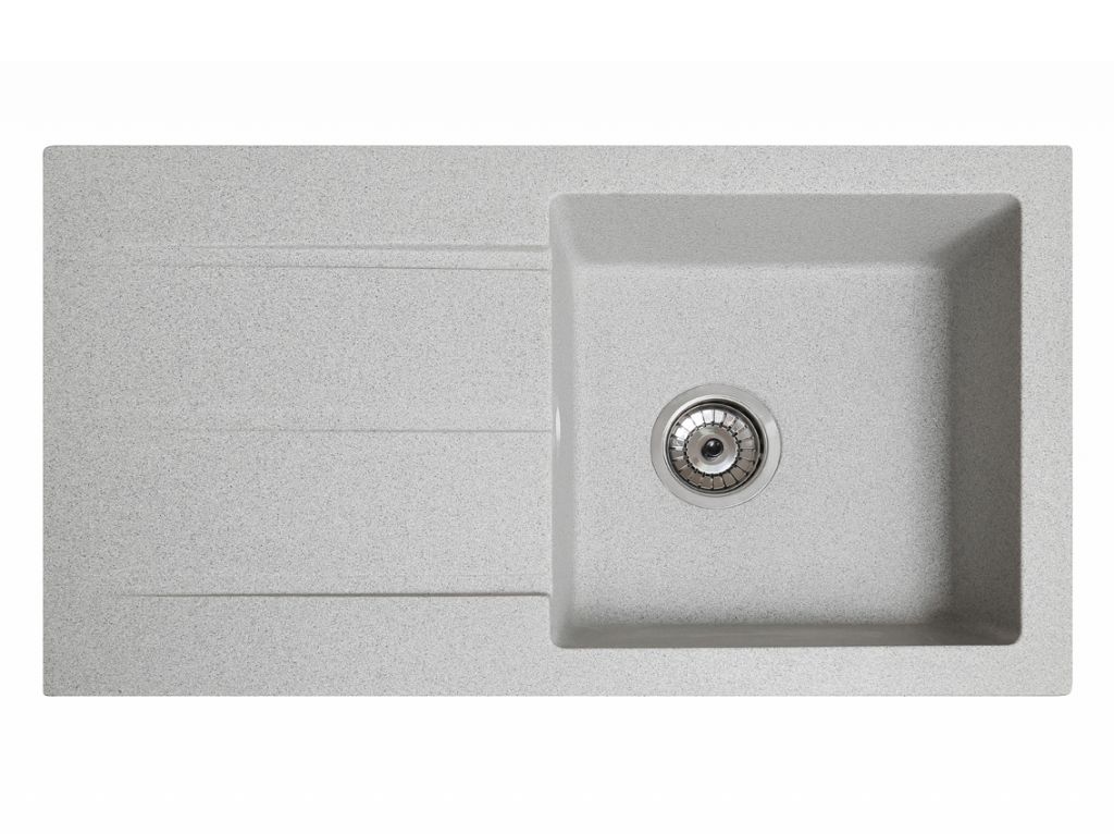 Мойка искусственный камень Solid КВАДРО 780х435 серый гранит (без отверстия под смеситель)