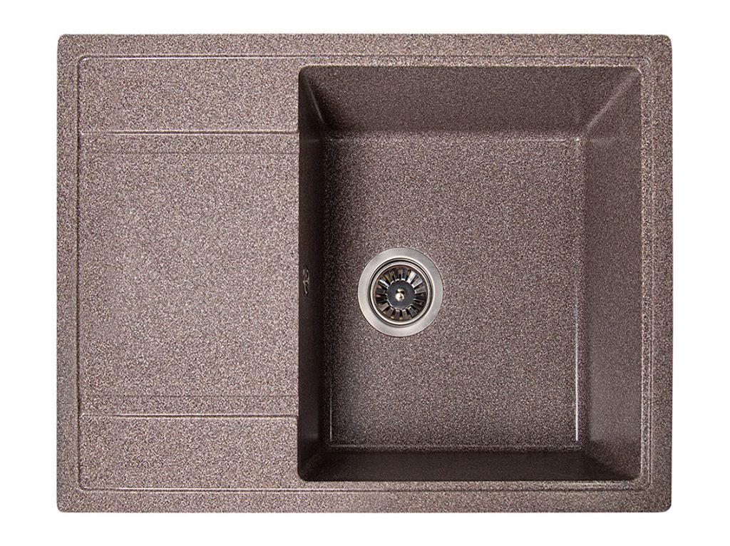 Мийка штучний камінь Solid ОПТІМА 650х510 граніт (без отвору під змішувач)