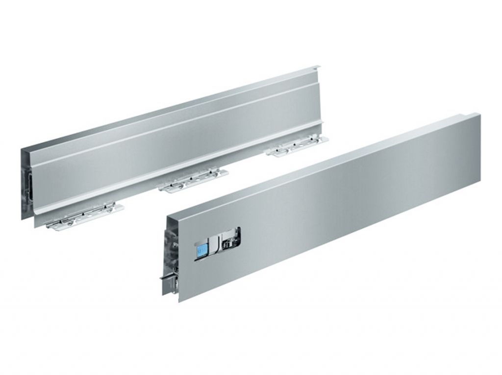 Боковина ящика Atira ліва Hettich L=470 H=70 срібло (9.194.398)