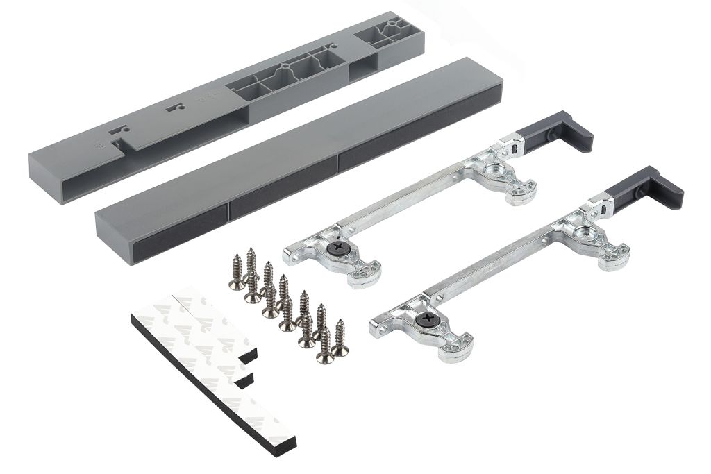 Кріплення передньої панелі GIFF PRIME FlatBox 3D H=199 (комплект 2 шт) графіт