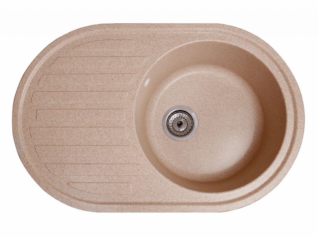 Мийка штучний камінь Solid ЕЛЕГАНТ 770х500 рожевий пісок (без отвору під змішувач)