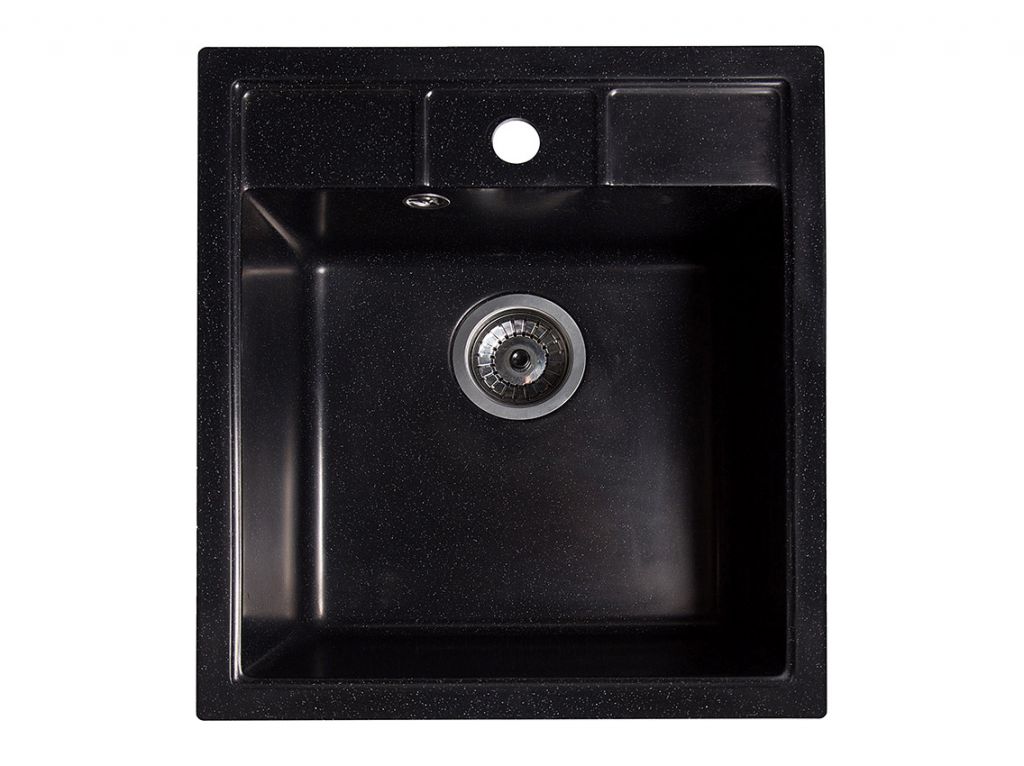Мойка искусственный камень Solid БРИЗ 460х515 антрацит (с отверстием под смеситель)