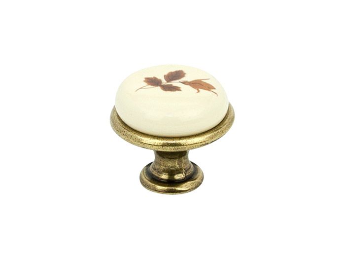 Ручка кнопка GIFF GP192 антична бронза/порцеляна
