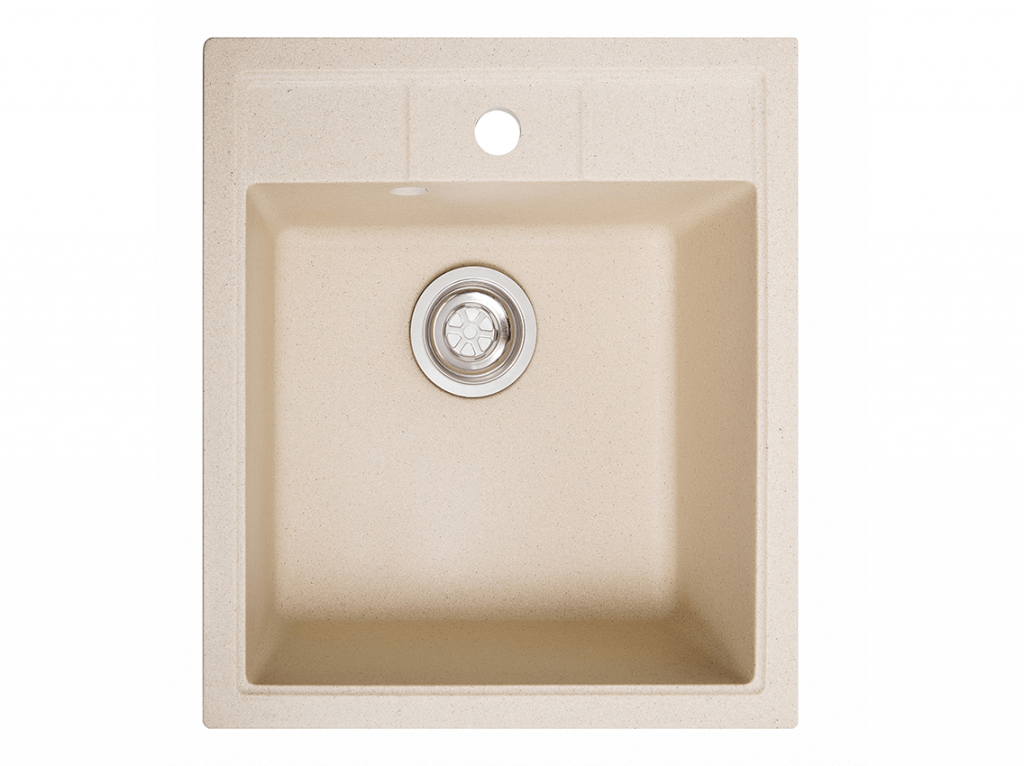 Мийка штучний камінь Solid БРИЗ 460х515 капучино (з отвором під змішувач)