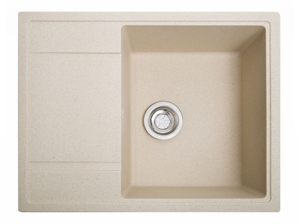 Мийка штучний камінь Solid ОПТІМА 650х510 капучино (без отвору під змішувач)