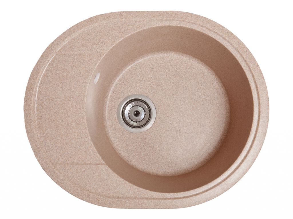 Мийка штучний камінь Solid КОМФИ 580х470 рожевий пісок (без отвору під змішувач)