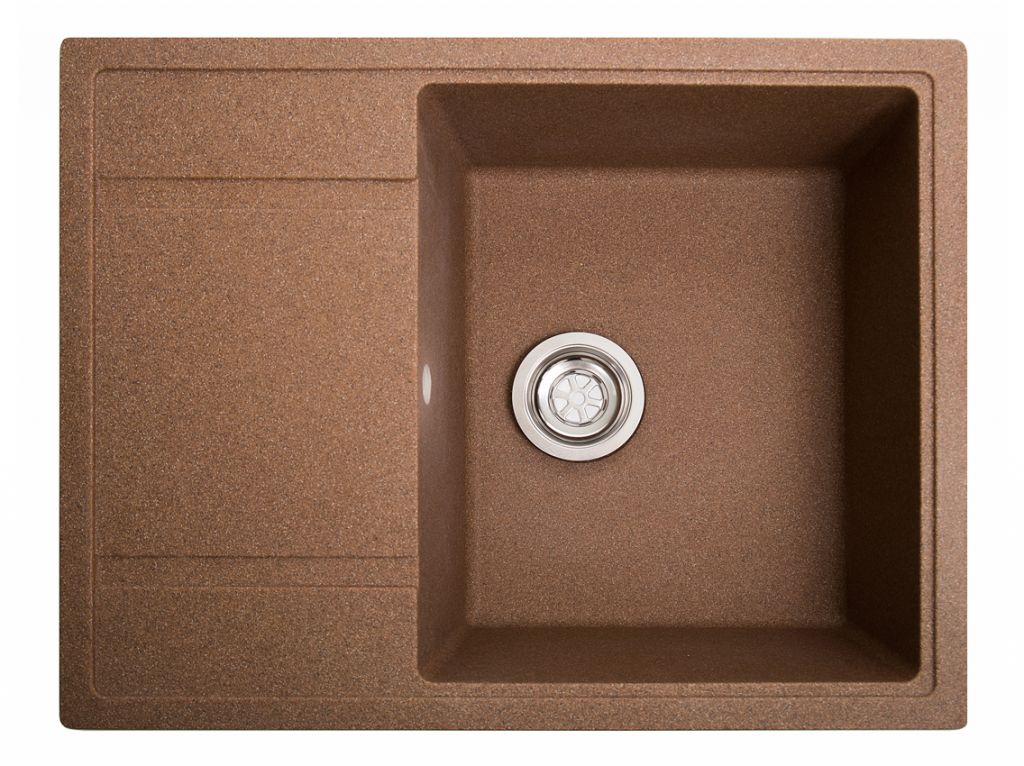 Мийка штучний камінь Solid ОПТІМА 650х510 теракот (без отвору під змішувач)