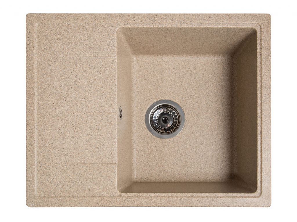 Мойка искусственный камень Solid 580х470 Силика латино беж (без отверстия под смеситель)