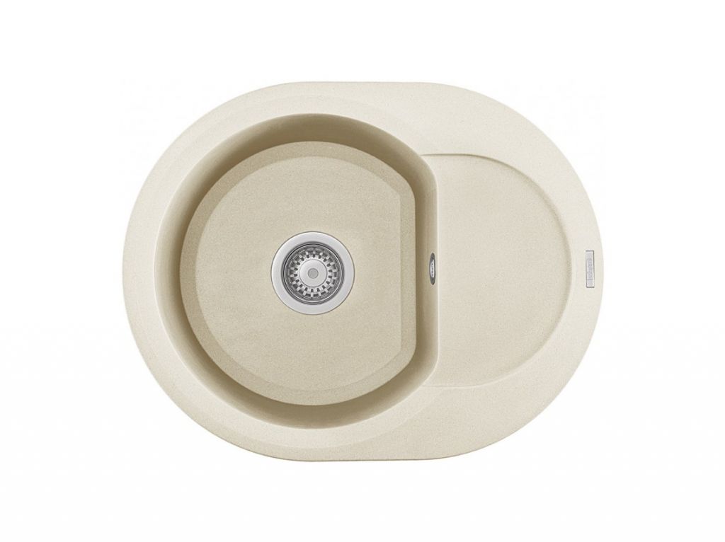 Мойка искусственный камень Elleci 600x470 Easy Round Bianco Antico G62