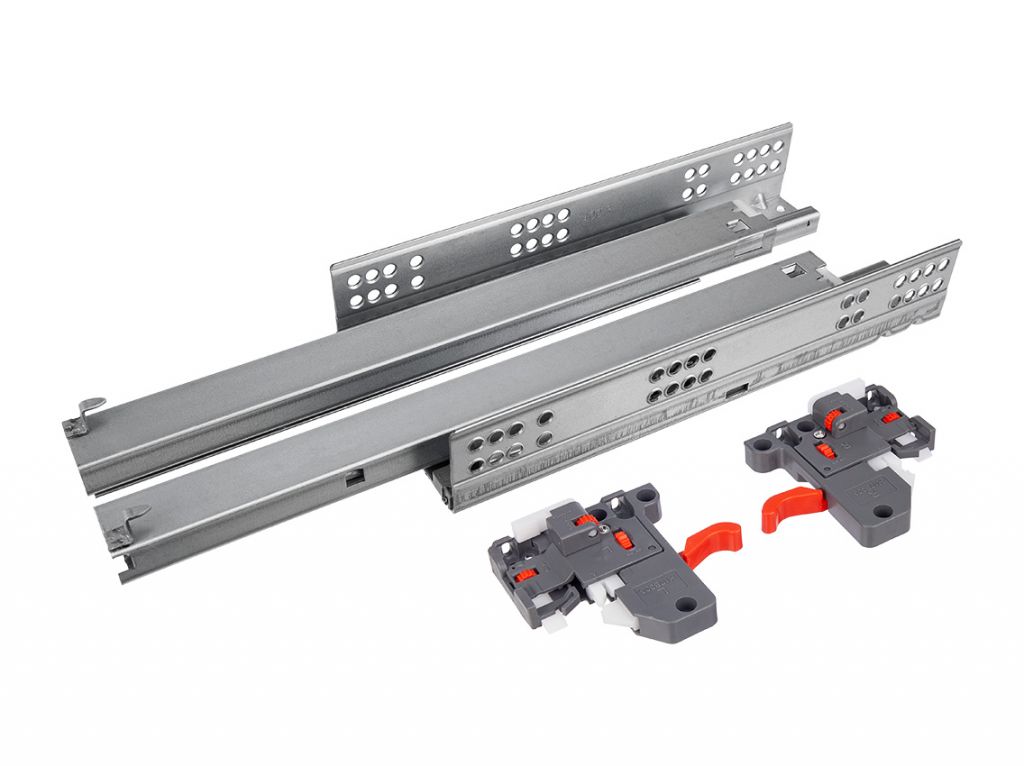 Напрямні прихованого монтажу повного висування з дотягувачем Clip 3D GIFF PRIME (16 мм) L=300