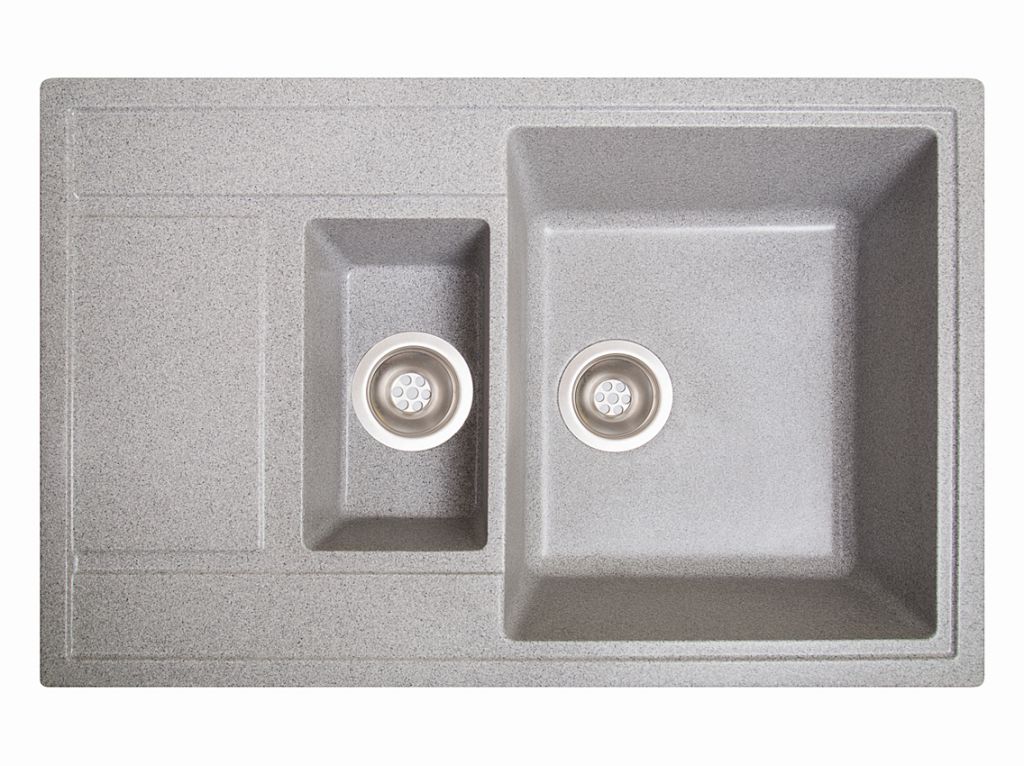Мойка искусственный камень Solid ПРАКТИК 780х510 серый гранит (без отверстия под смеситель)