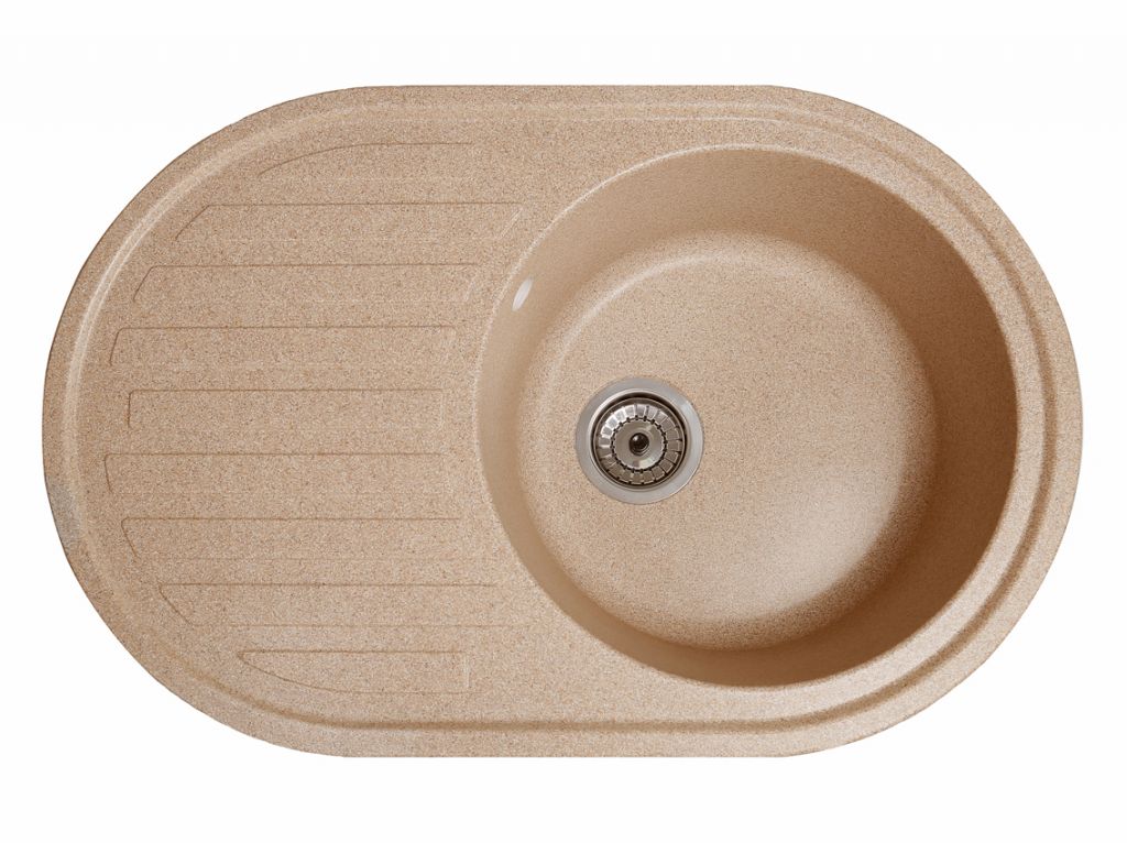 Мийка штучний камінь Solid ЕЛЕГАНТ 770х500 латино беж (без отвору під змішувач)