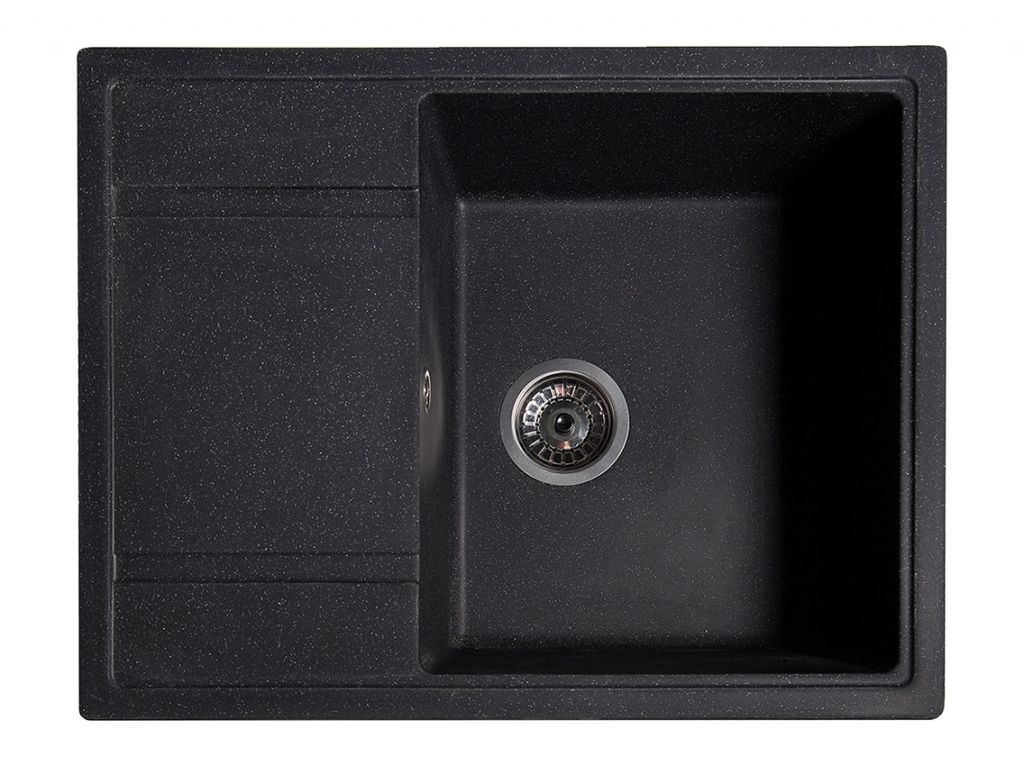 Мойка искусственный камень Solid ОПТИМА 650х510 антрацит (без отверстия под смеситель)