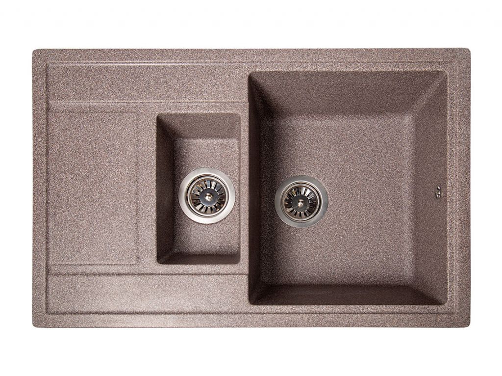 Мойка искусственный камень Solid ПРАКТИК 780х510 гранит (без отверстия под смеситель)