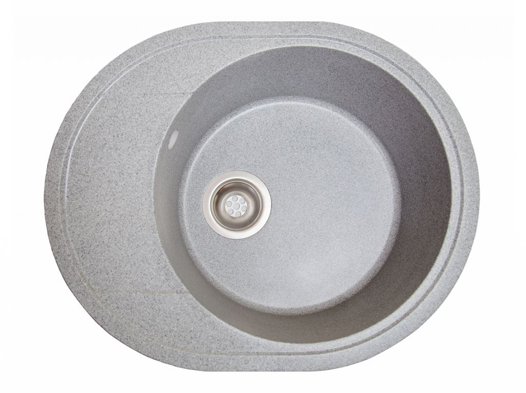 Мийка штучний камінь Solid КОМФИ 580х470 сірий граніт (без отвору під змішувач)