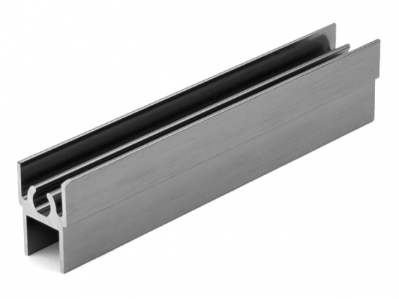 Горизонтальний профіль верхній Slider посилений L=5000 графіт браш