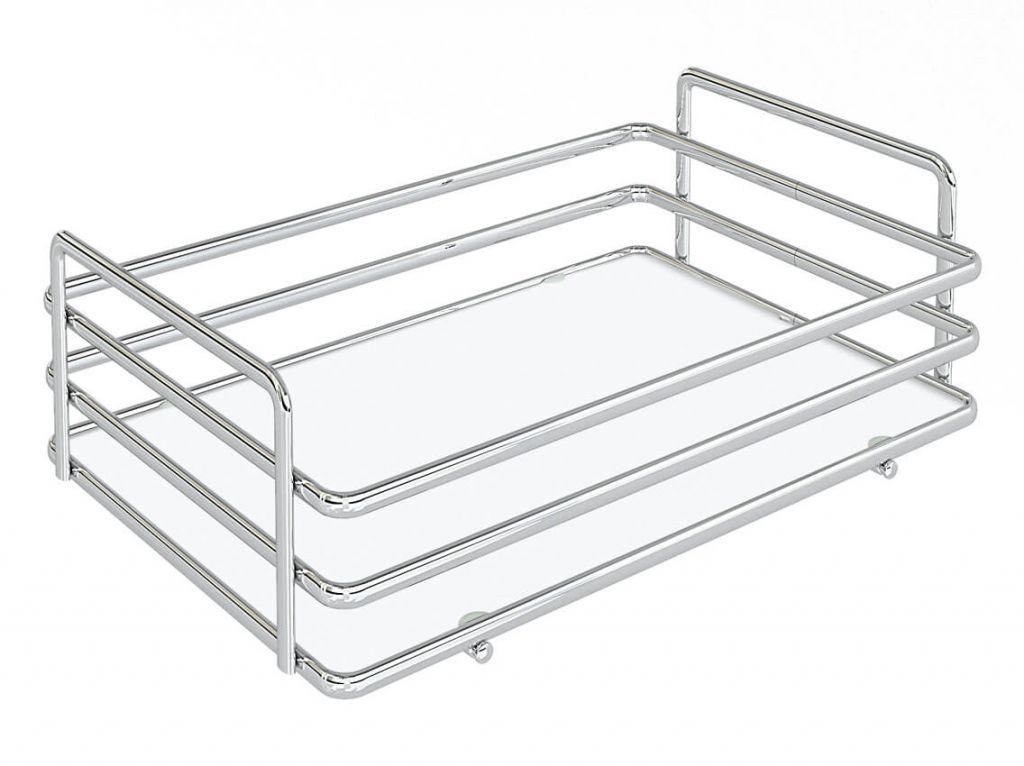 Корзина для выдвижной колонны 858A/50 в модуль 300 Inoxa Ellite 1204E хром/белый